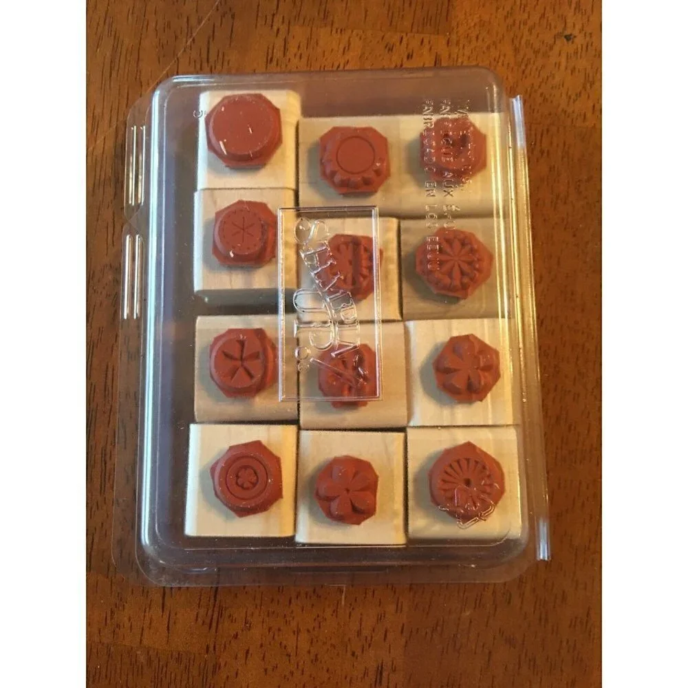 Stampin’ Up Little Pieces Set 12 Rubber Stamps Itty Bitty Scrapbooking Crafts